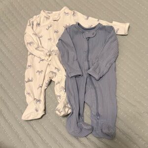 Carters Sleeper Bundle - Blue and Cream